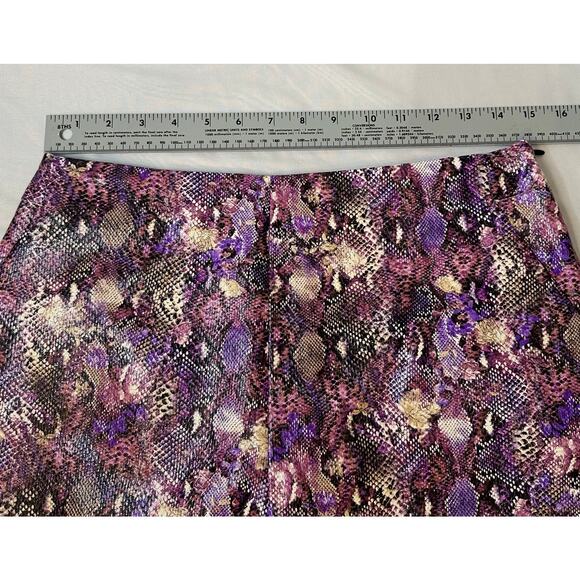 Asos Purple Snakeskin-Style Shorts Y2K-Inspired Side Zipper Size 8/Small - Picture 7 of 7